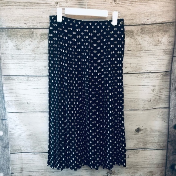 Vintage Josephine Chaus Crown Print Pleated Skirt Size 10 - Picture 2 of 14